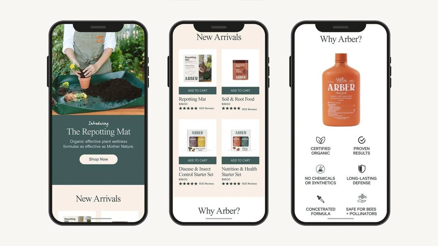 Arber Website — image